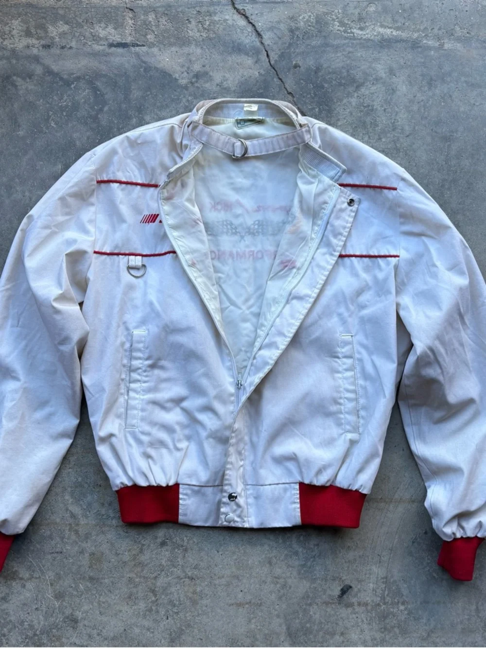 Vintage 1988 Snap-on White & Red Racing Jacket - Rick Mears Indy 500 (off white) - Picture 6 of 8